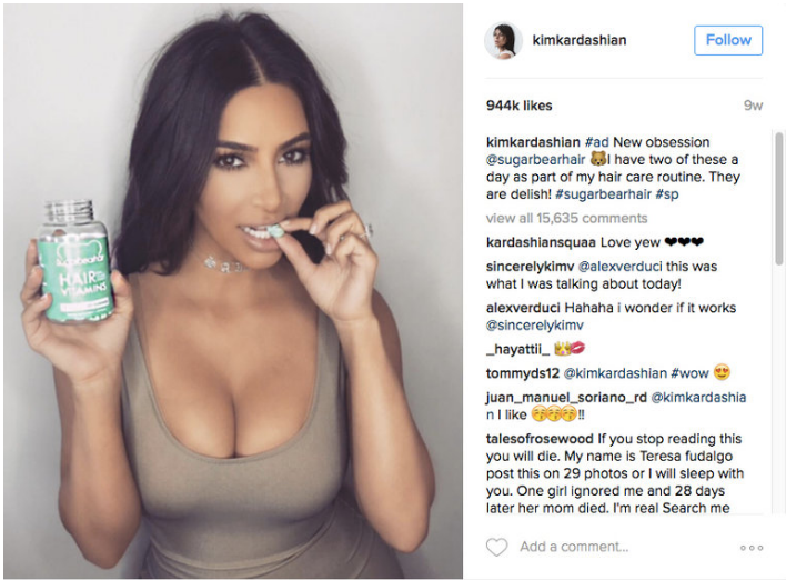 influencer marketing kim kardashian