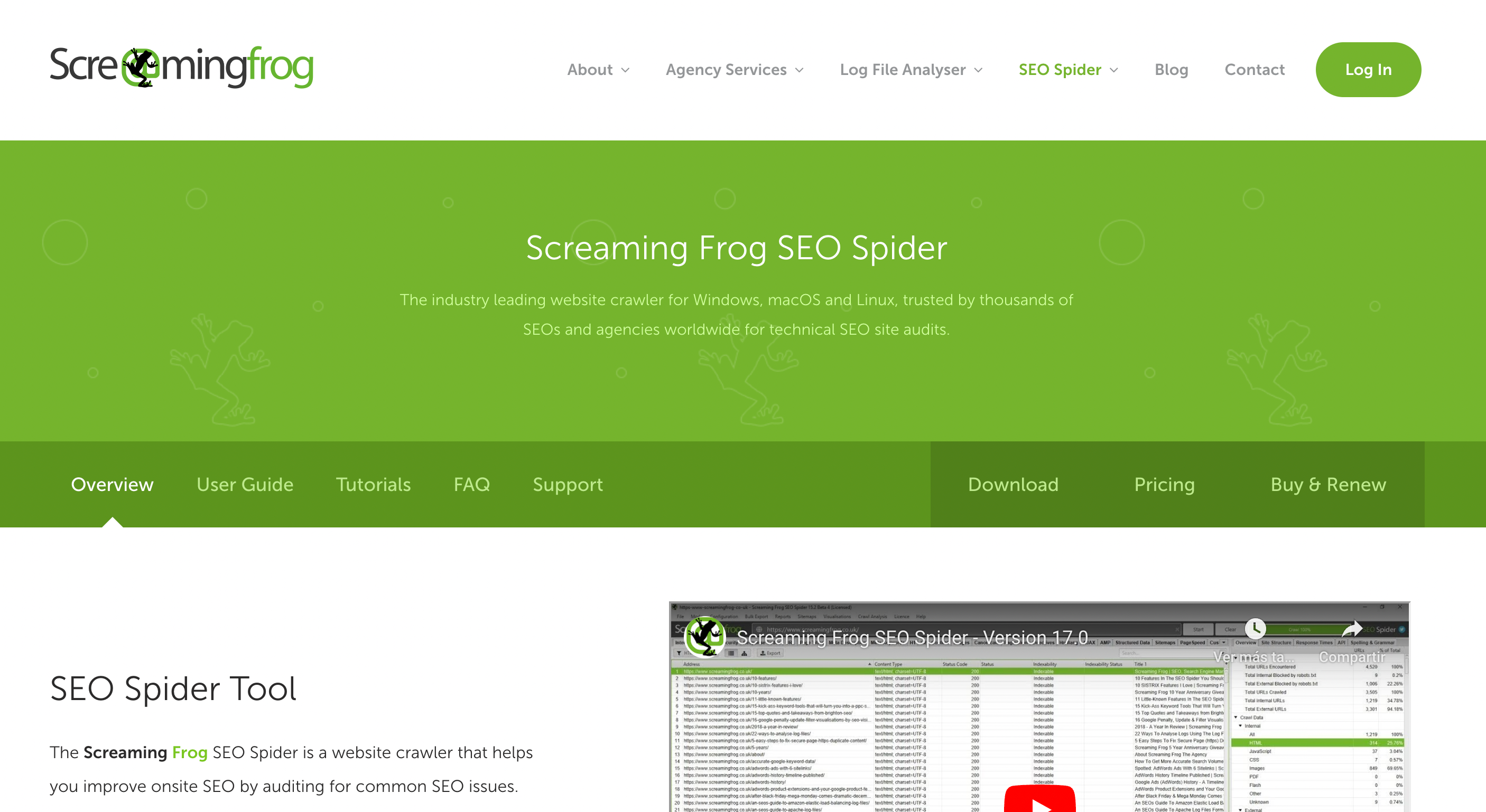 screaming frog home
