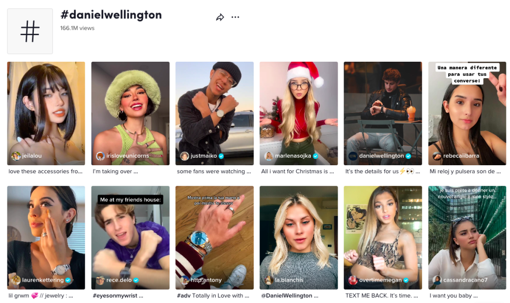 Daniel Wellington microinfluencers